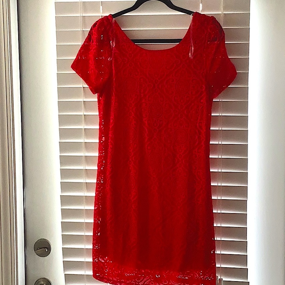 Red Lace Bodycon Dress
